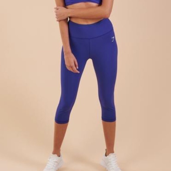 Gymshark Dreamy Cropped Leggings Blue Indigo XS - Picture 5 of 5